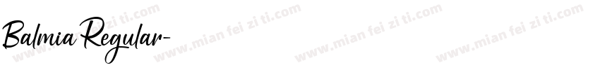 Balmia Regular字体转换